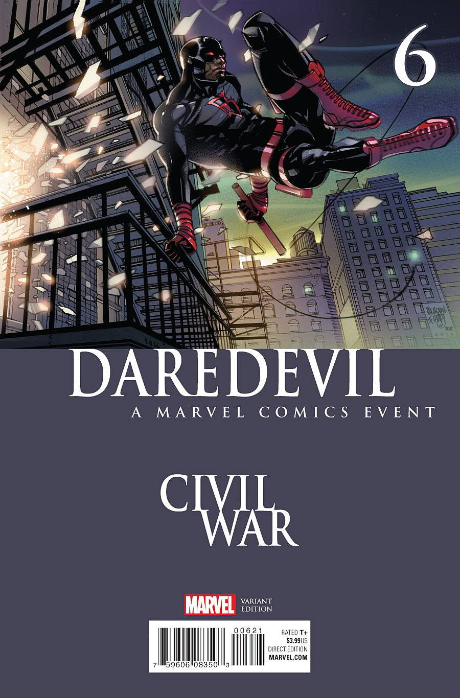 DAREDEVIL #6 FERRY CIVIL WAR VAR COVER