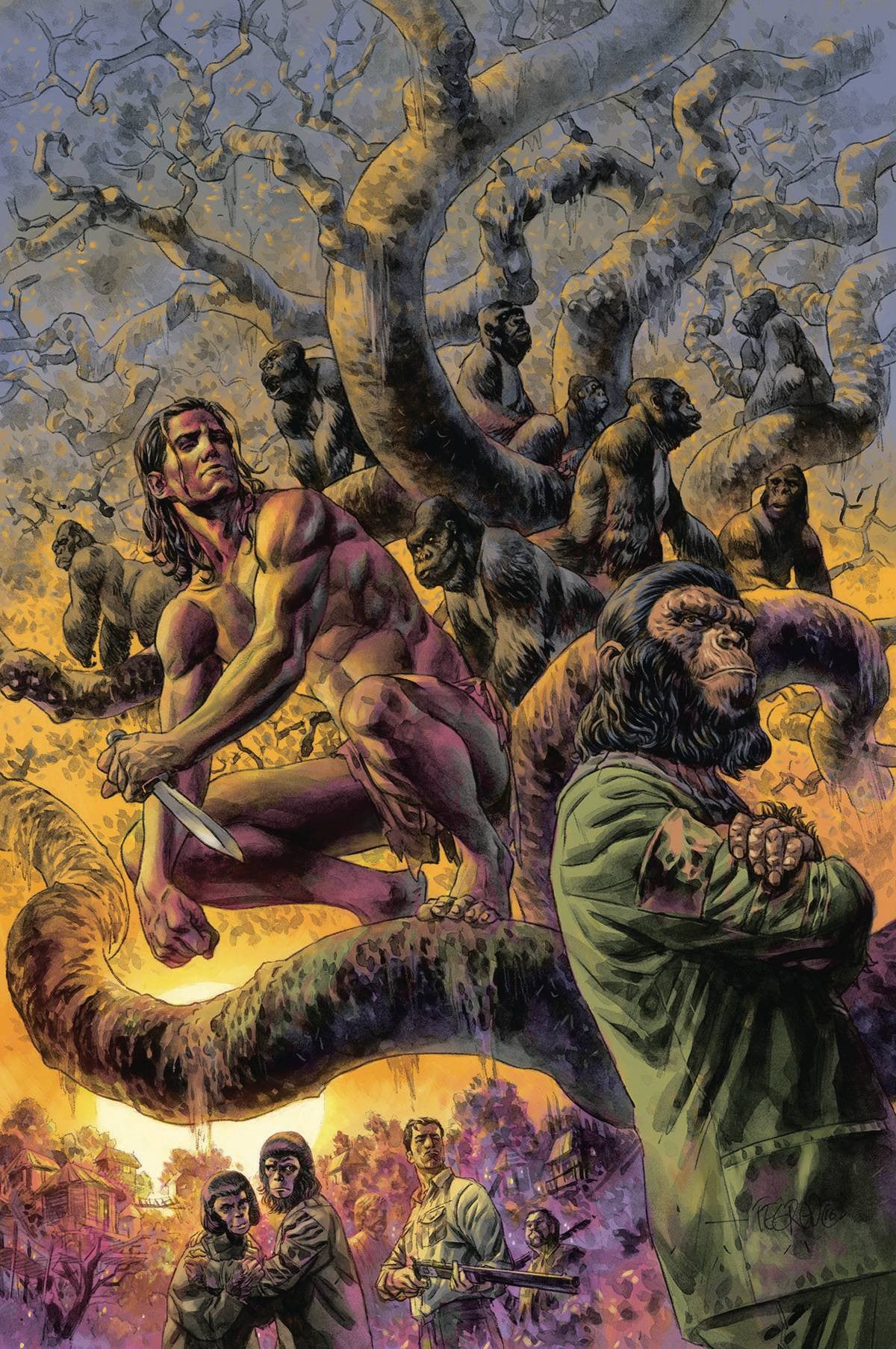 TARZAN ON THE PLANET OF THE APES #1 (OF 5) COVER