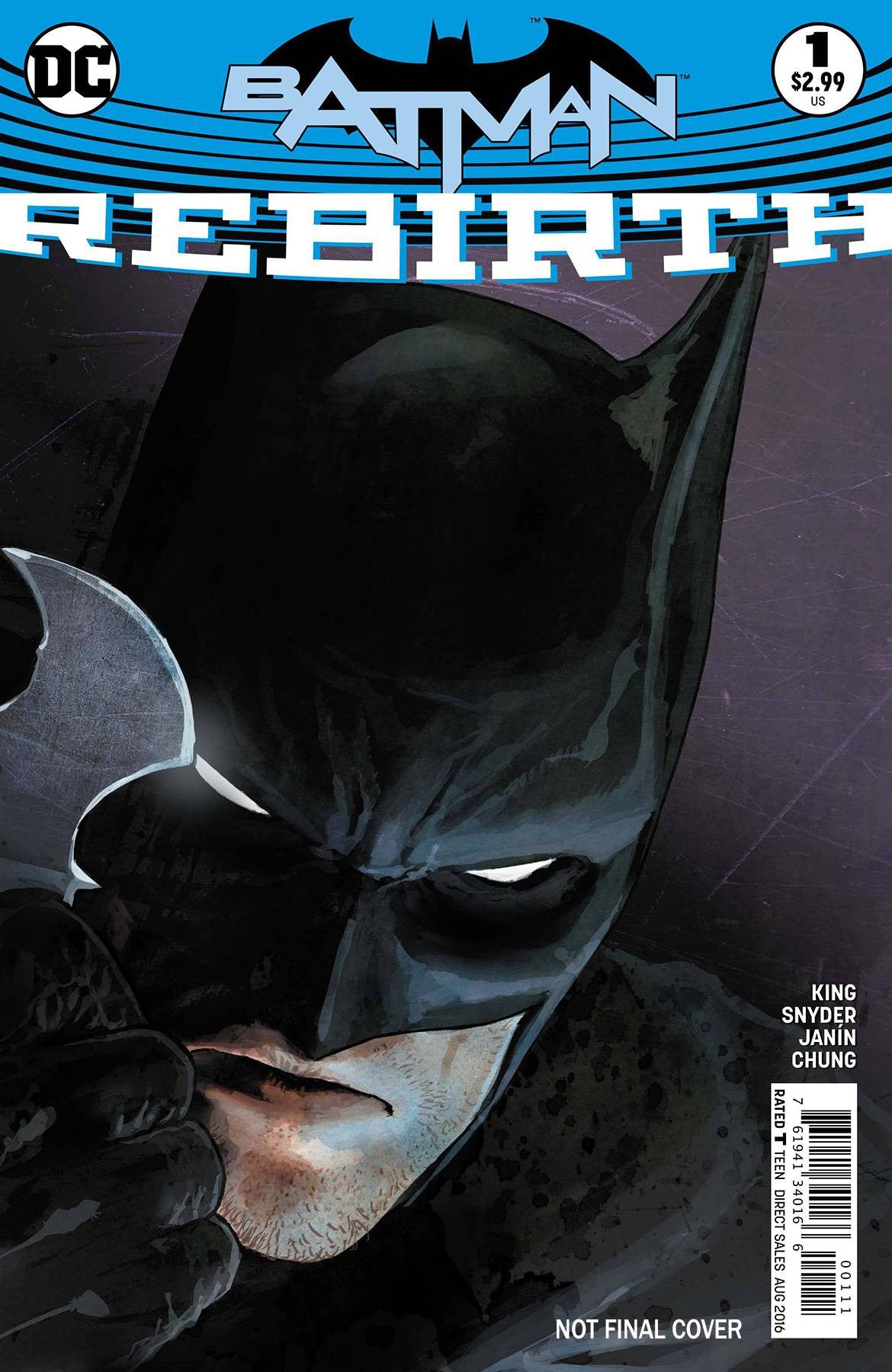 BATMAN REBIRTH #1 2ND PTG COVER