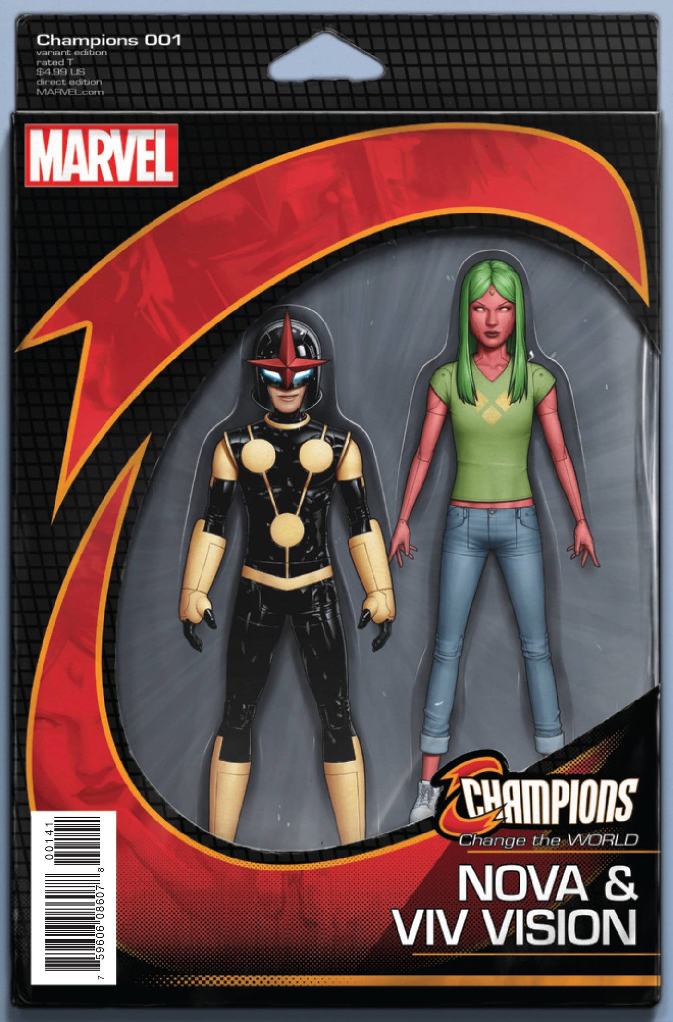 CHAMPIONS #1 CHRISTOPHER NOW ACTION FIGURE VAR NOW COVER
