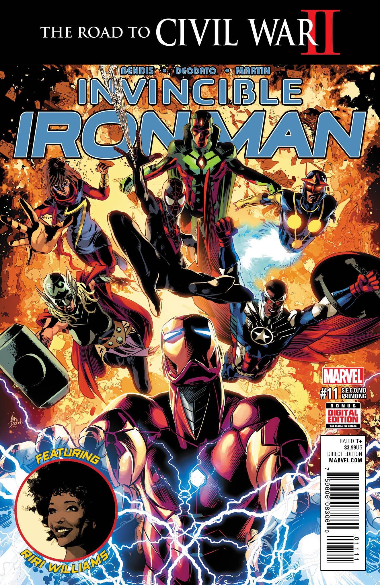 INVINCIBLE IRON MAN #11 DEODATO 2ND PTG VAR COVER