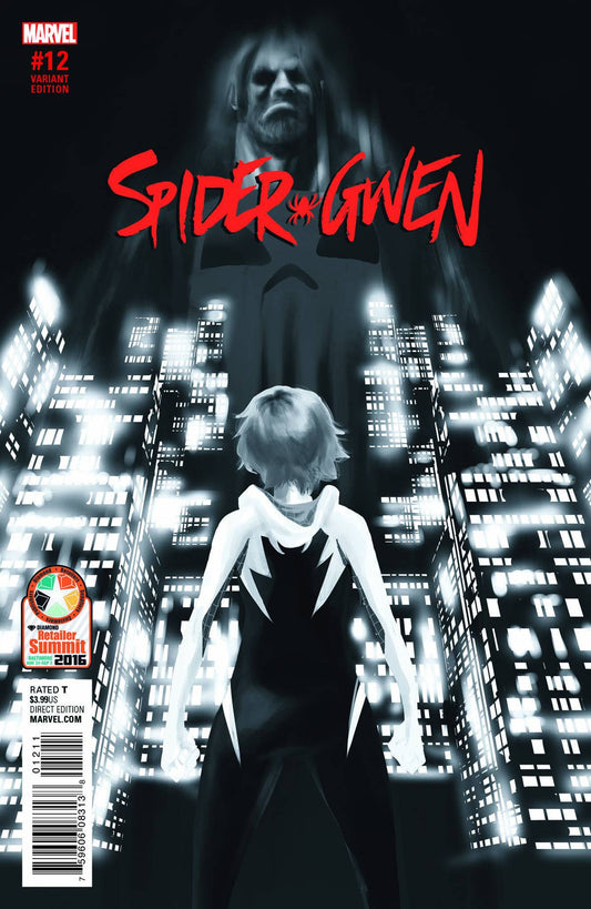 RETAILER SUMMIT 2016 SPIDER-GWEN #12 RODRIGUEZ B&W PX VAR COVER