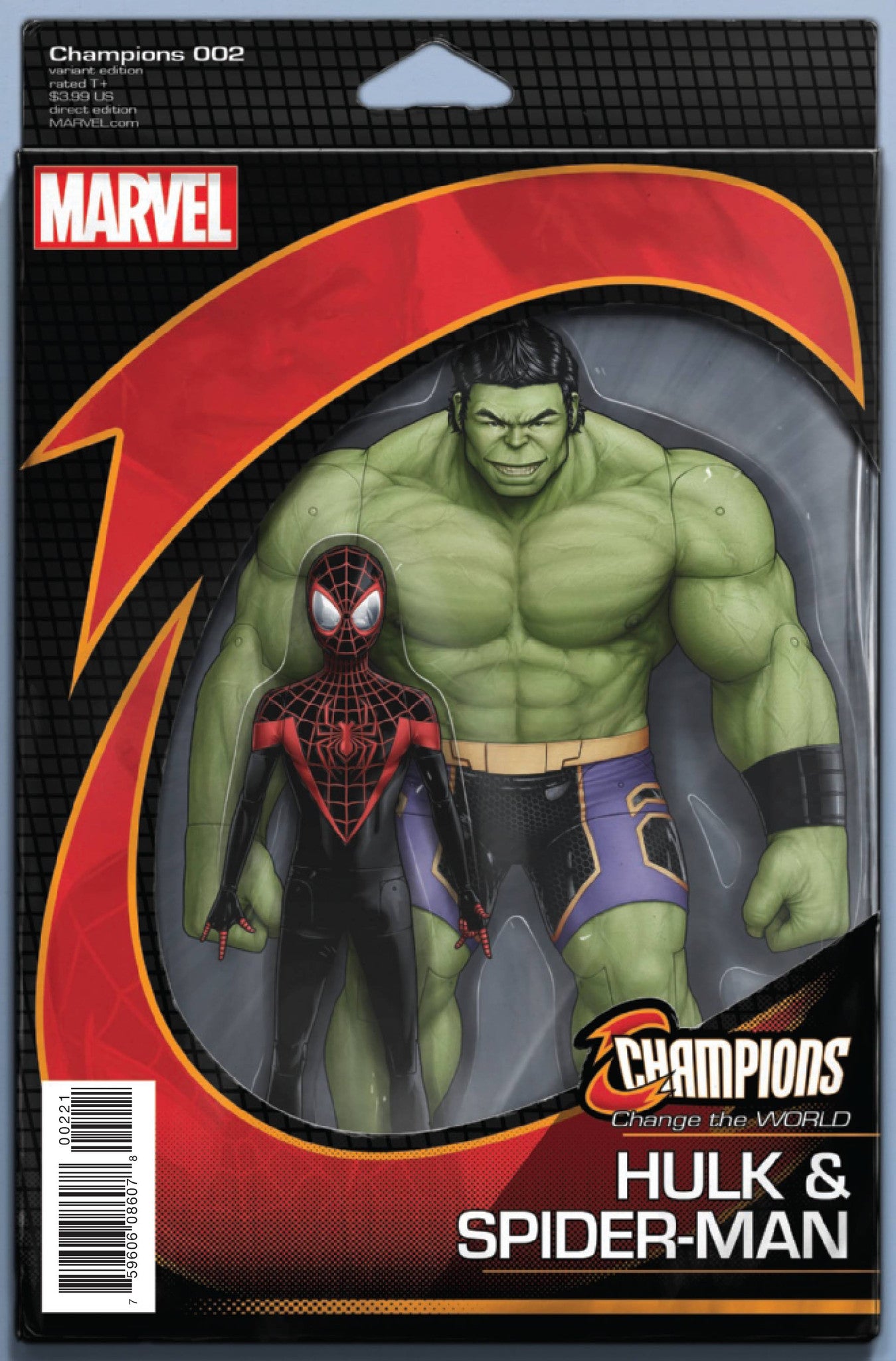 CHAMPIONS #2 CHRISTOPHER ACTION FIGURE VAR COVER