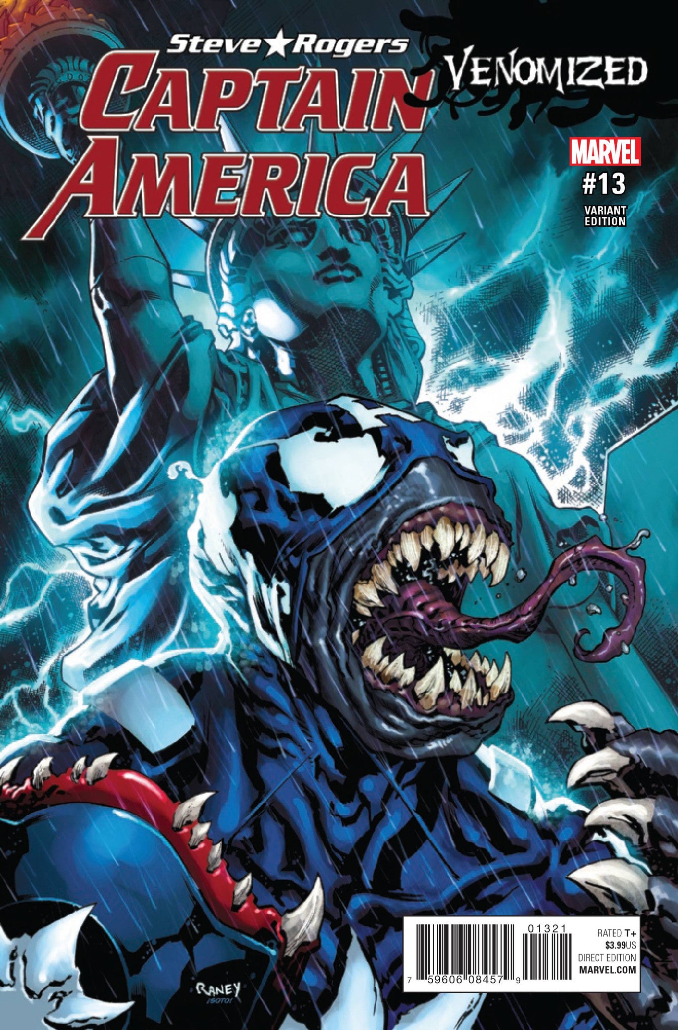 CAPTAIN AMERICA STEVE ROGERS #13 RANEY VENOMIZED VAR COVER