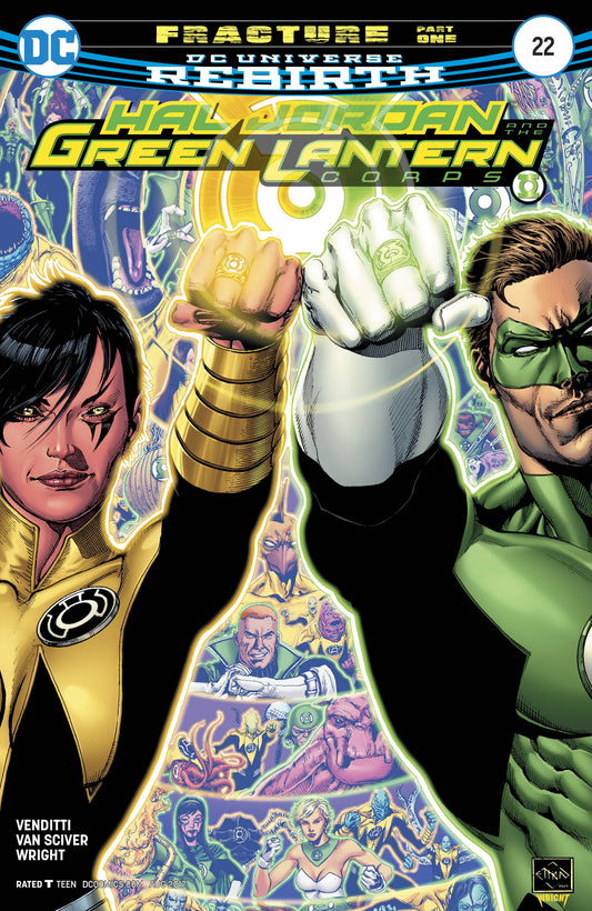 HAL JORDAN AND THE GREEN LANTERN CORPS #22 COVER
