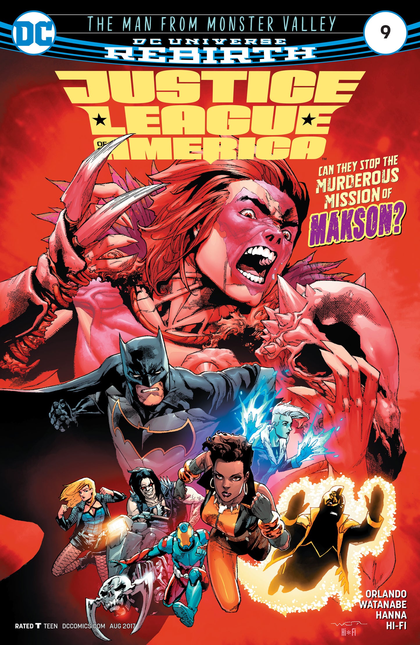 JUSTICE LEAGUE OF AMERICA #9 COVER