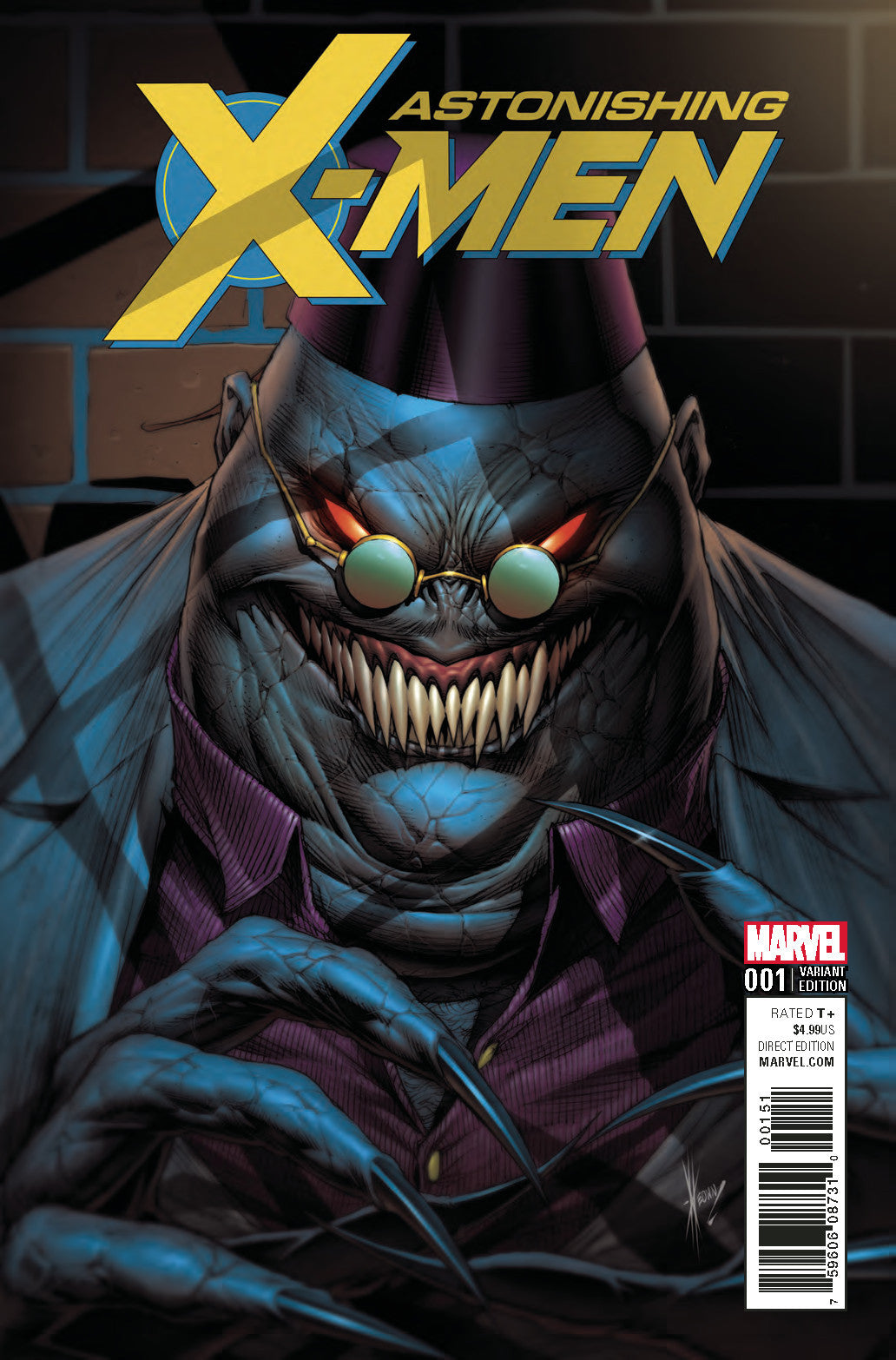 ASTONISHING X-MEN #1 KEOWN VILLAIN VAR COVER