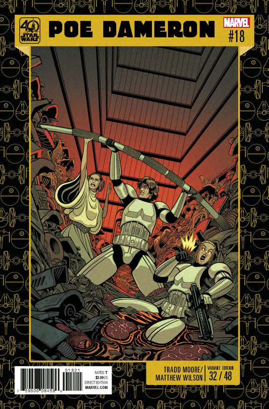 STAR WARS POE DAMERON #18 MOORE STAR WARS 40TH ANNIV VAR COVER