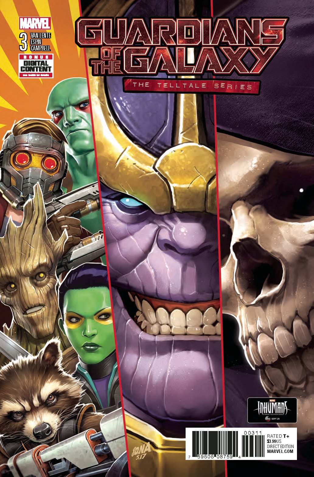 GUARDIANS OF GALAXY TELLTALE SERIES #3 (OF 5) COVER