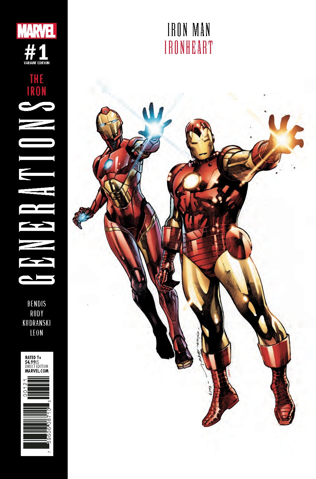 GENERATIONS IRON MAN & IRONHEART #1 COIPEL VAR COVER