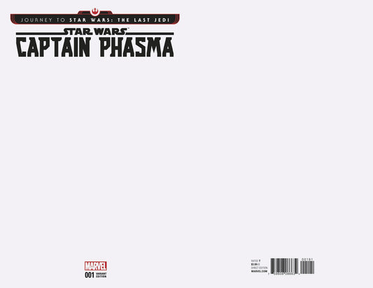 JOURNEY SW LAST JEDI CAPT PHASMA #1 (OF 4) BLANK VAR COVER