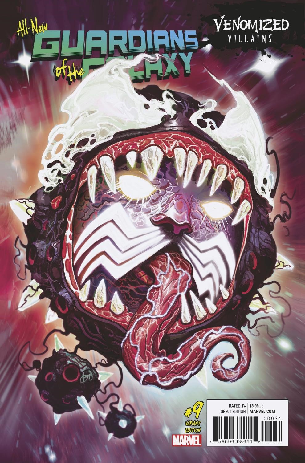 ALL NEW GUARDIANS OF GALAXY #9 VENOMIZED EGO VAR COVER