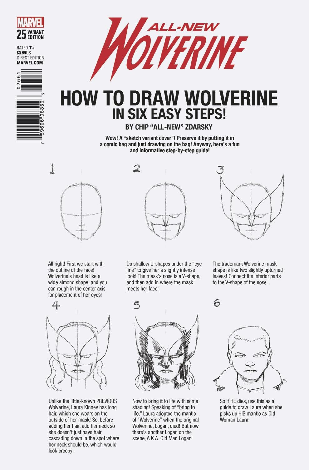 ALL NEW WOLVERINE #25 ZDARSKY HOW TO DRAW VAR LEG COVER