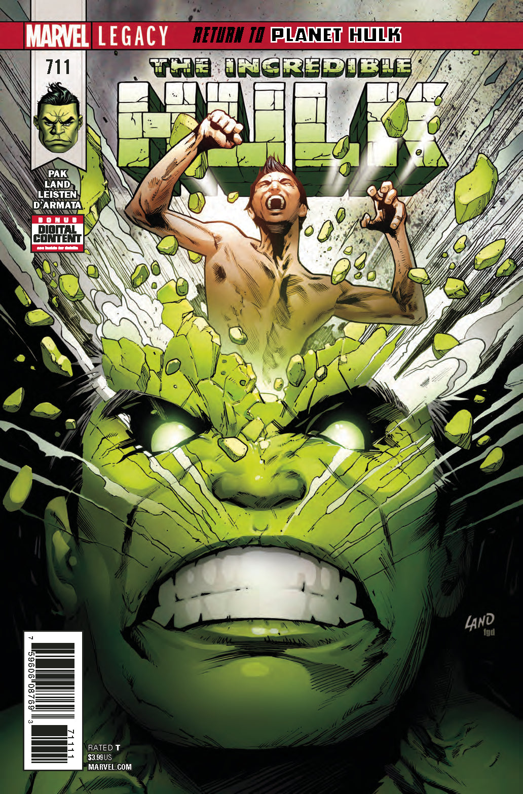INCREDIBLE HULK #711 LEG COVER