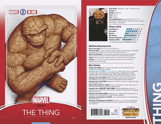 MARVEL TWO-IN-ONE #1 CHRISTOPHER TRADING CARD VAR LEG COVER