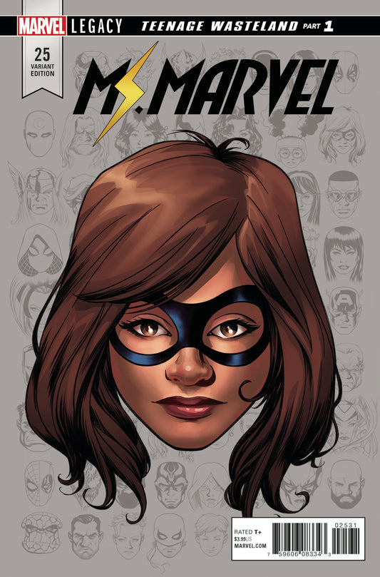 MS MARVEL #25 MCKONE LEGACY HEADSHOT VAR LEG COVER