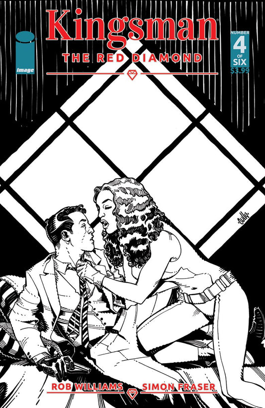 KINGSMAN RED DIAMOND #4 (OF 6) CVR B B&W HAMNER (MR) COVER