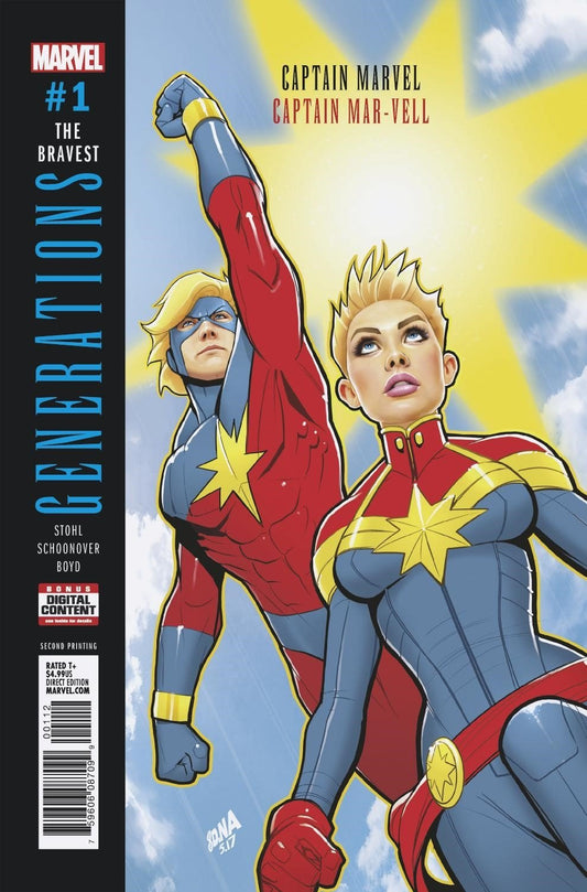 GENERATIONS CAPT MARVEL & CAPT MAR-VELL #1 2ND PTG NAKAYAMA COVER