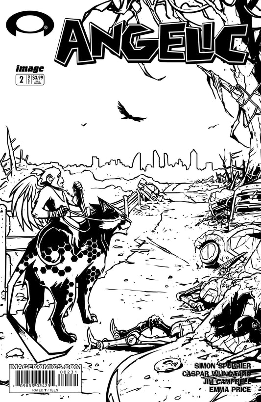ANGELIC #2 CVR C B&W WALKING DEAD #2 TRIBUTE VAR COVER