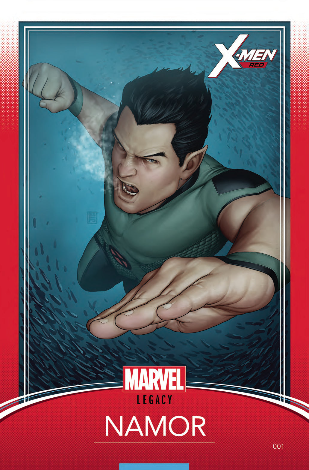 X-MEN RED #1 CHRISTOPHER TRADING CARD VAR LEG COVER