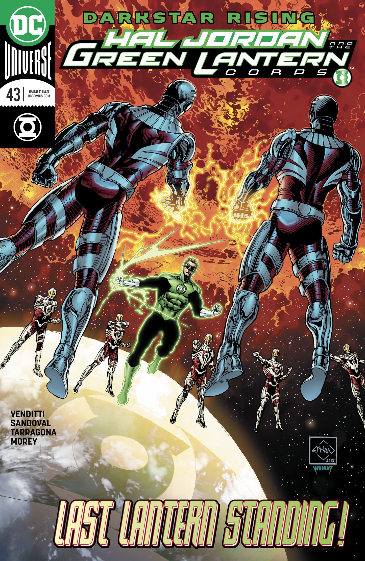 HAL JORDAN AND THE GREEN LANTERN CORPS #43 COVER