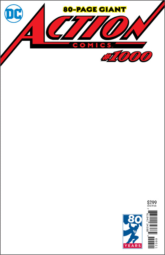 ACTION COMICS #1000 BLANK VAR ED COVER