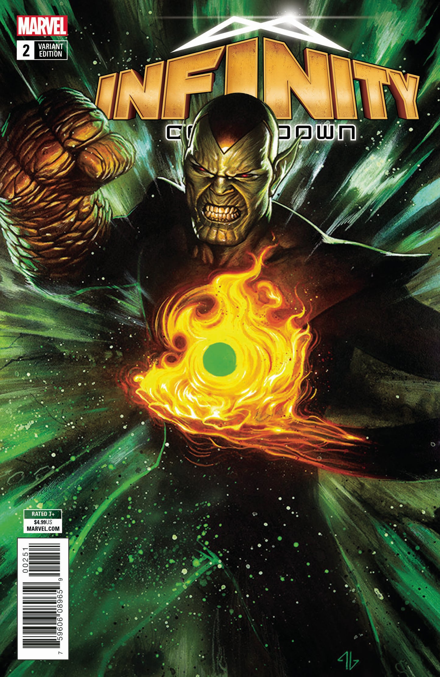 INFINITY COUNTDOWN #2 (OF 5) SUPER SKRULL HOLDS INFINITY VAR COVER