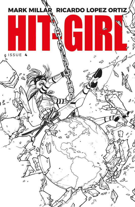 HIT-GIRL #4 CVR B B&W REEDER (MR) COVER
