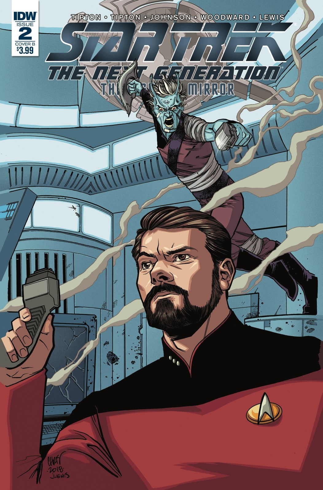 STAR TREK TNG THROUGH THE MIRROR #2 CVR B JOHNSON COVER