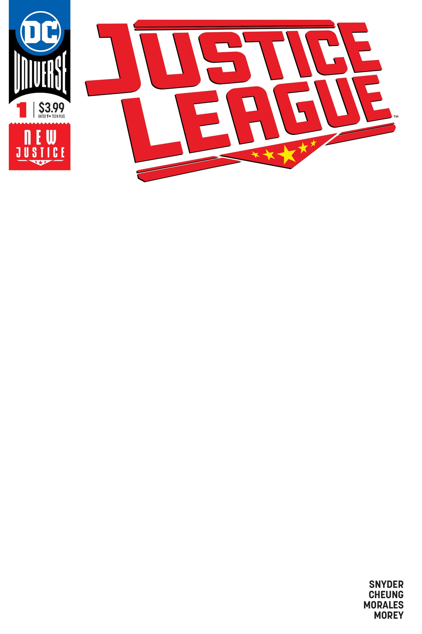 JUSTICE LEAGUE #1 2018 BLANK VAR ED COVER