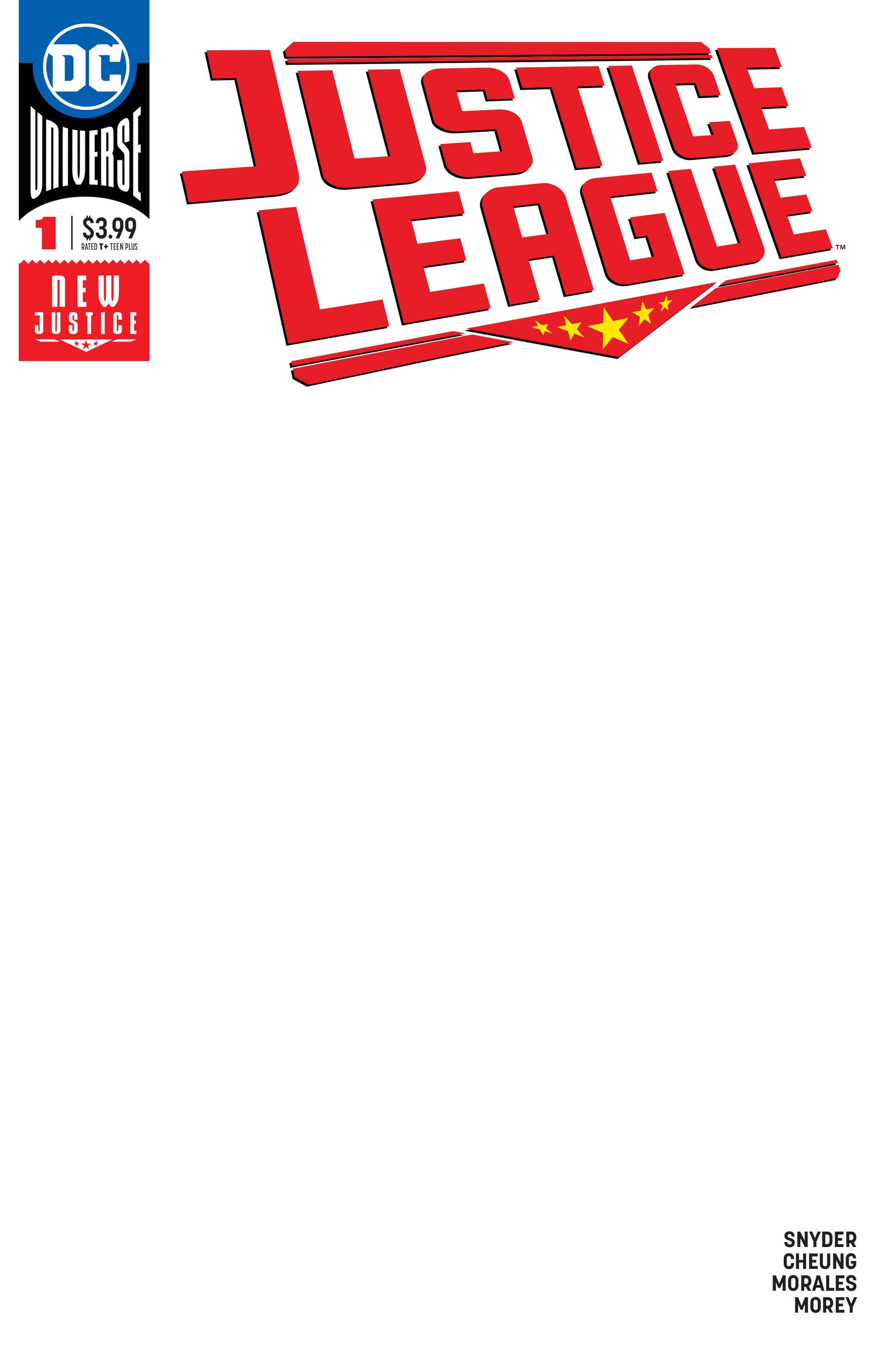 JUSTICE LEAGUE #1 2018 BLANK VAR ED COVER