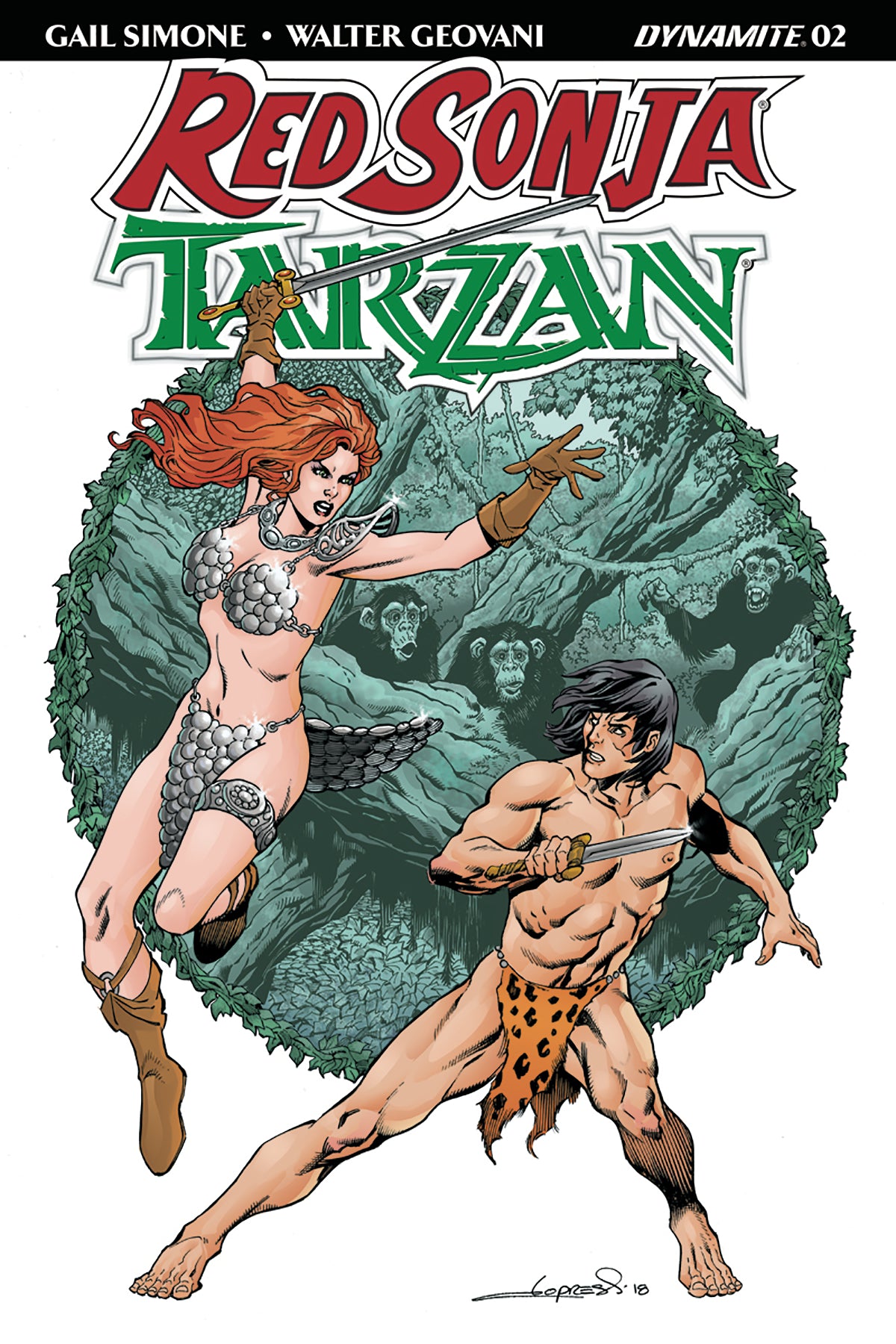 RED SONJA TARZAN #2 CVR A LOPRESTI COVER