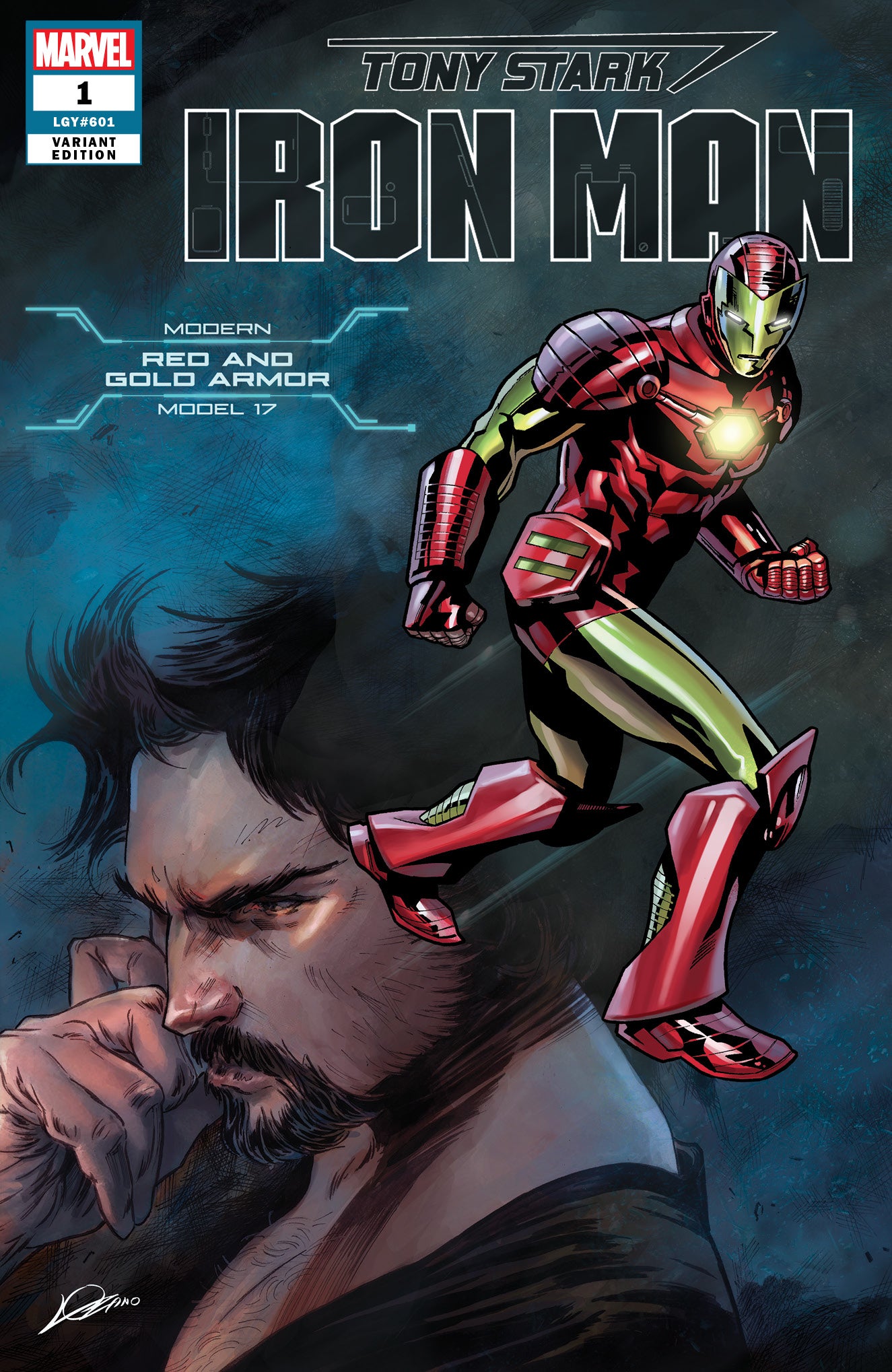 TONY STARK IRON MAN #1 HEROES REBORN KURT ARMOR VAR COVER
