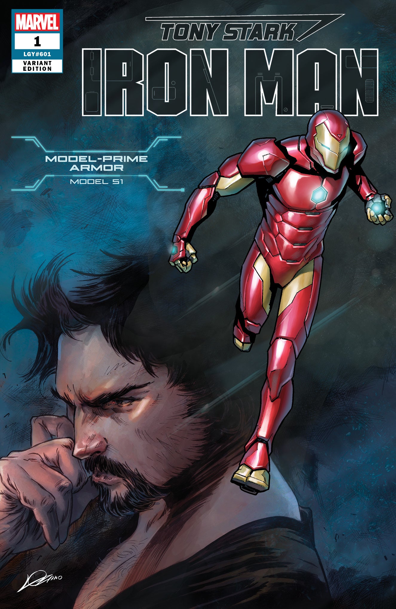 TONY STARK IRON MAN #1 MARQUEZ ARMOR VAR COVER