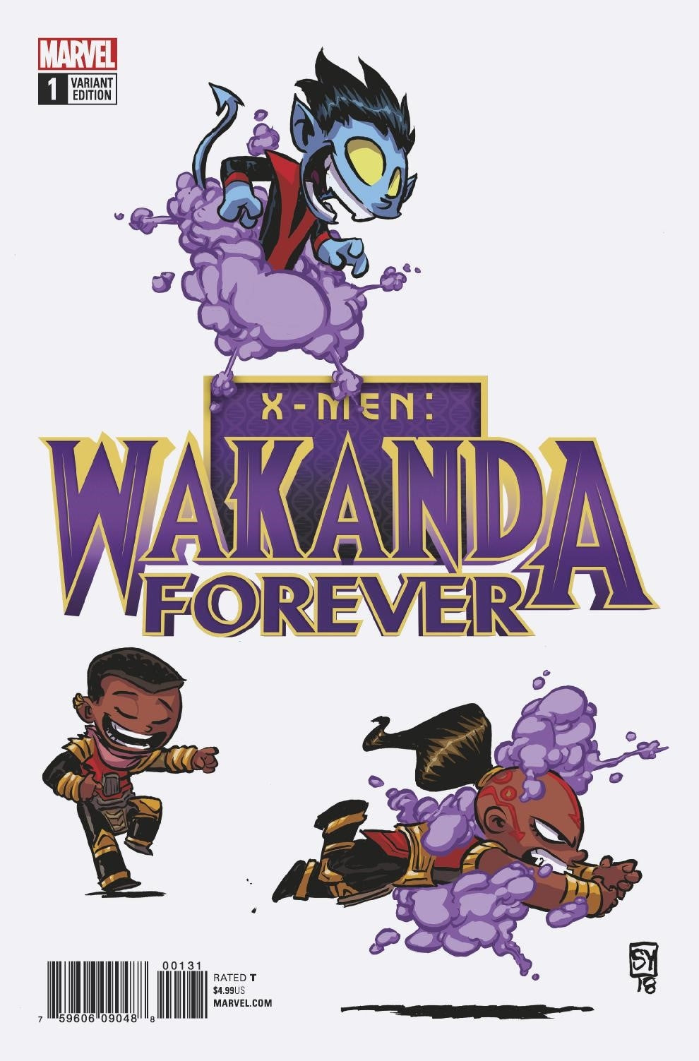WAKANDA FOREVER X-MEN #1 YOUNG VAR COVER