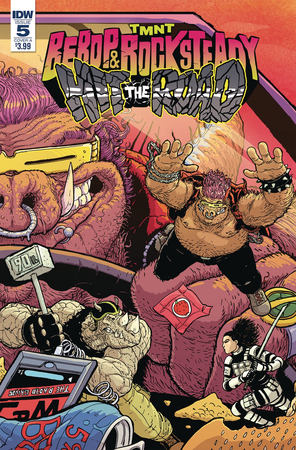 TMNT BEBOP ROCKSTEADY HIT THE ROAD #5 (OF 5) CVR A PITARRA COVER