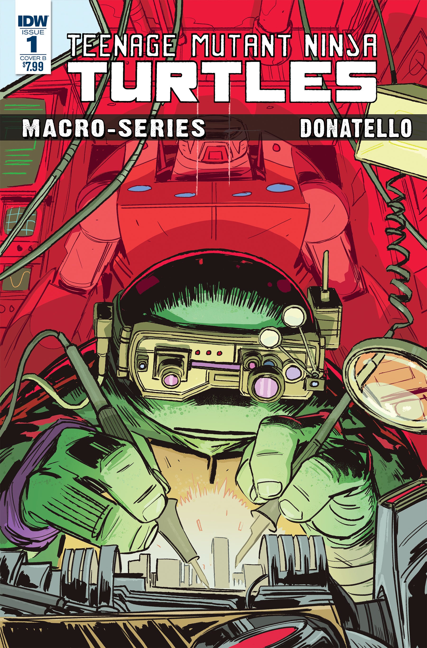 TMNT MACROSERIES #1 DONATELLO CVR B BROWN COVER