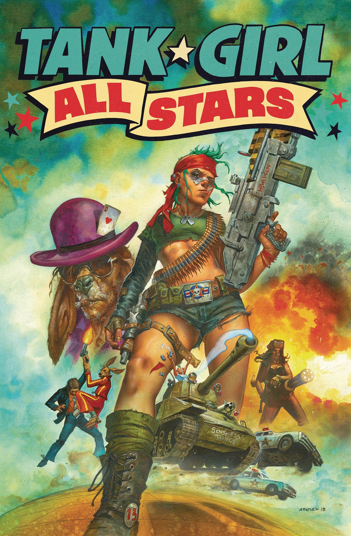 TANK GIRL ALL STARS #4 (OF 4) CVR B STAPLES COVER