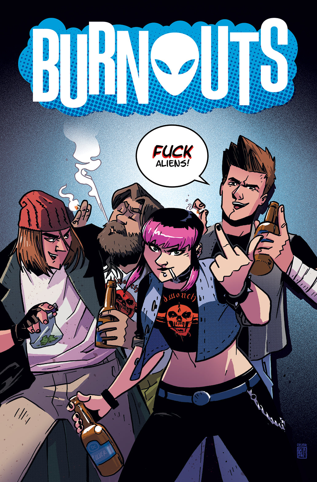 BURNOUTS #1 CVR C CBLDF CHARITY VAR UNCENSORED (MR) COVER