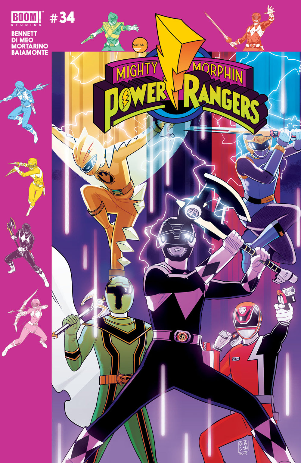 MIGHTY MORPHIN POWER RANGERS #34 PREORDER GIBSON VAR COVER
