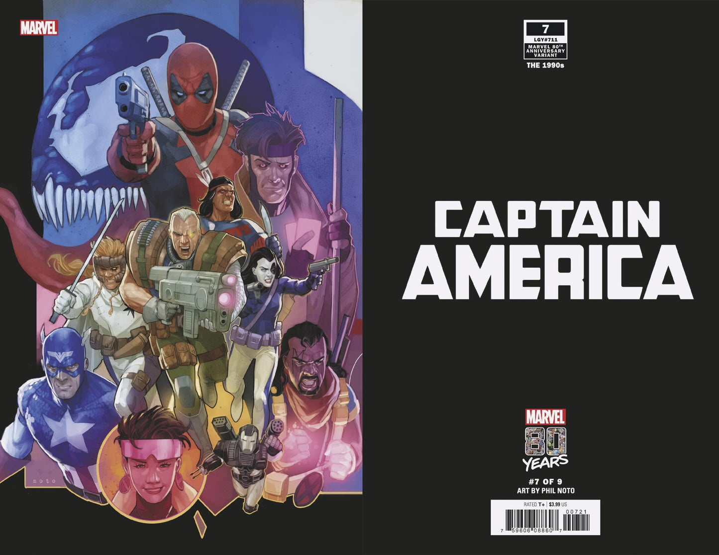 CAPTAIN AMERICA #7 NOTO MARVEL 80TH VAR COVER