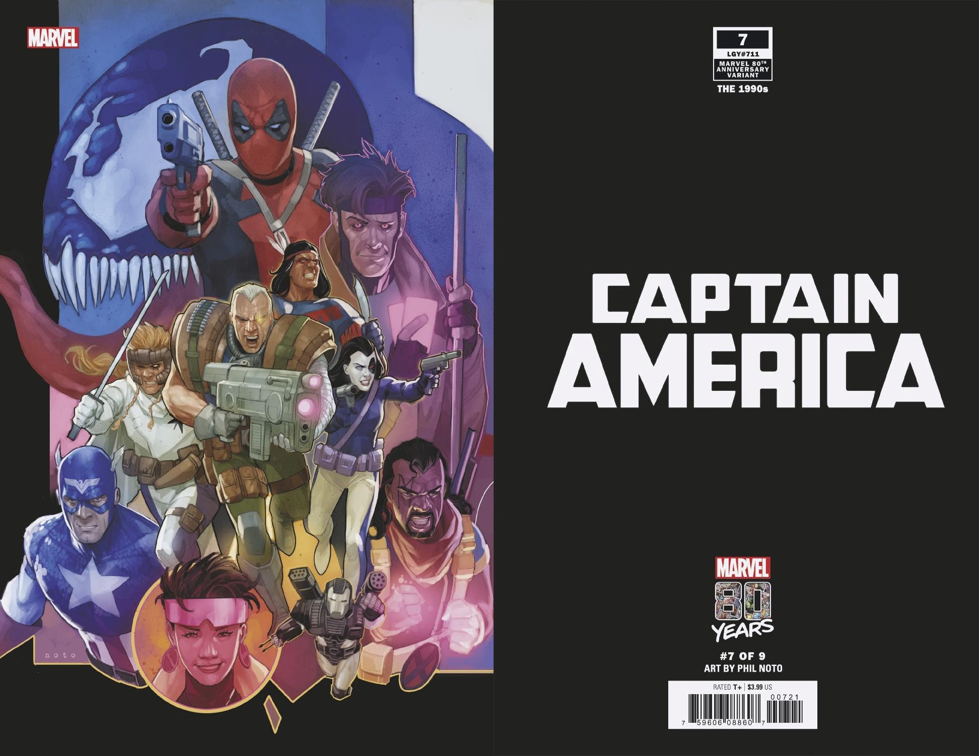 CAPTAIN AMERICA #7 NOTO MARVEL 80TH VAR COVER