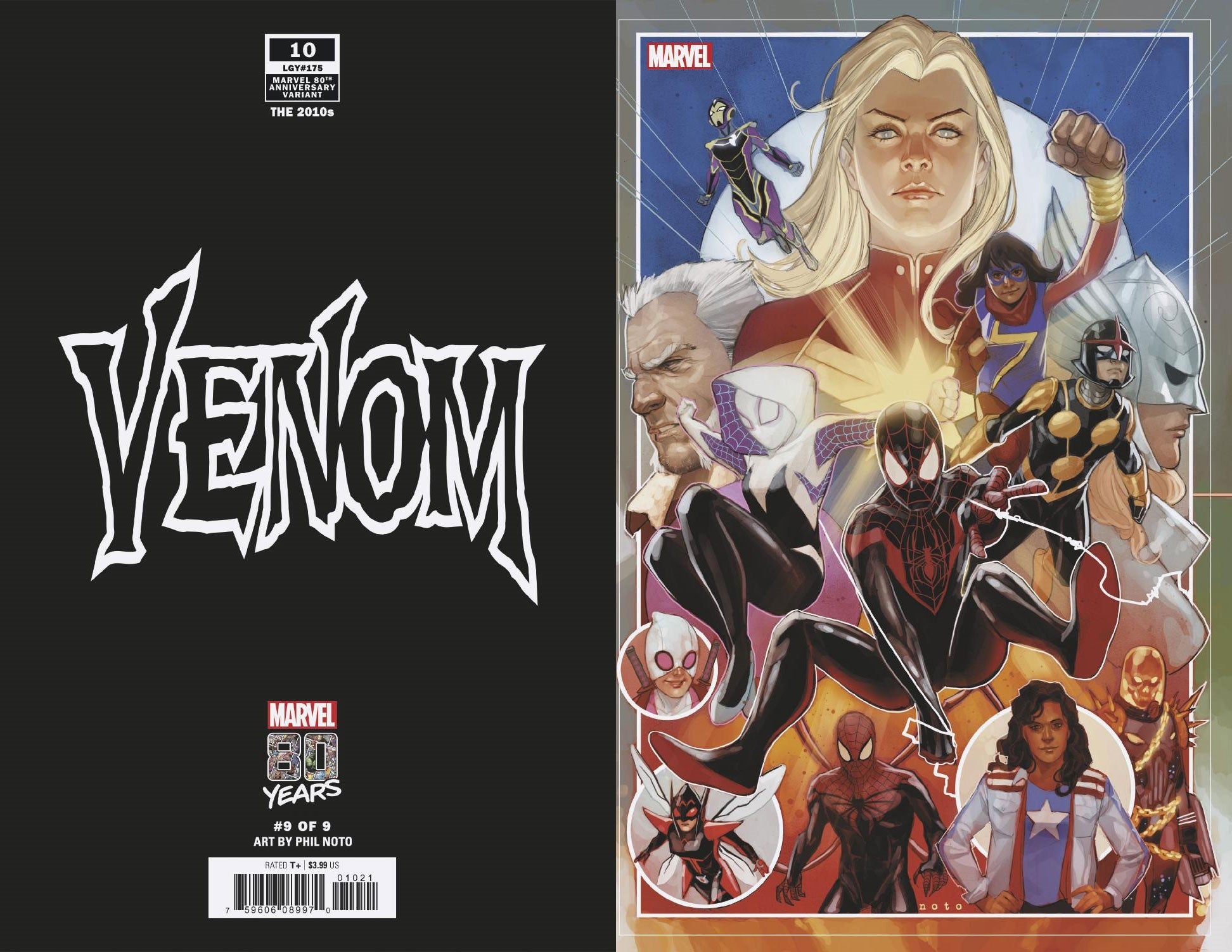 VENOM #10 NOTO MARVEL 80TH VAR COVER