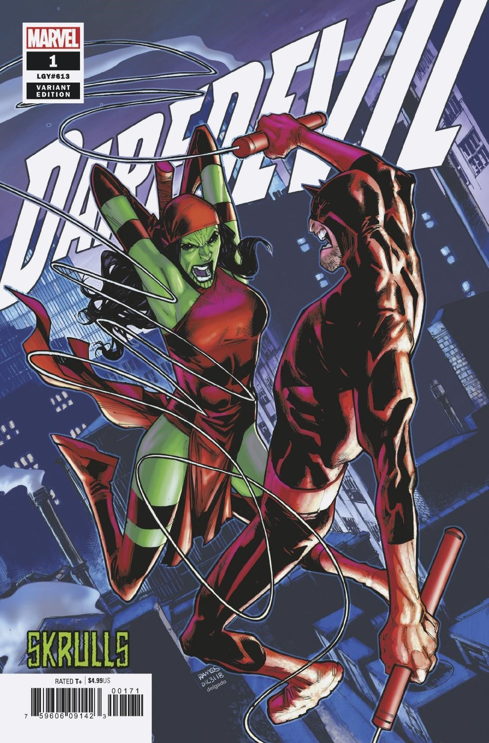 DAREDEVIL #1 RAMOS SKRULLS VAR COVER