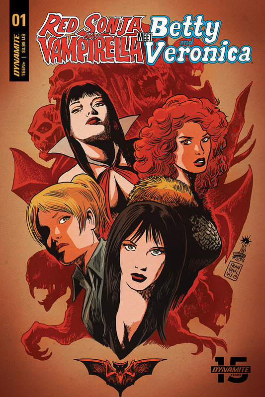 RED SONJA VAMPIRELLA BETTY VERONICA #1 CVR B FRANCAVILLA