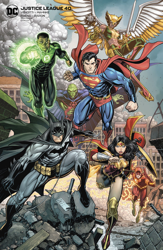 JUSTICE LEAGUE #40 CARD STOCK ARTHUR ADAMS VAR ED