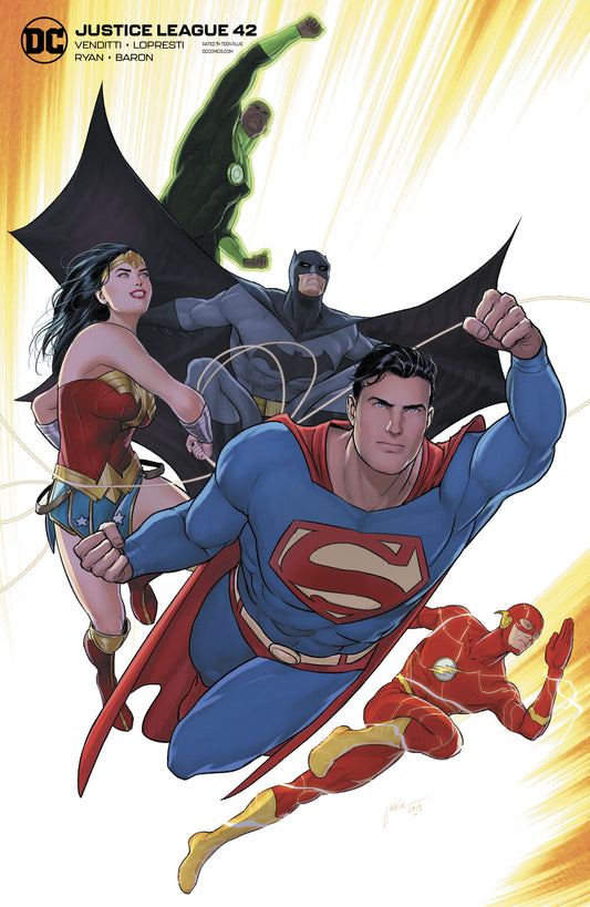 JUSTICE LEAGUE #42 CARD STOCKMIKEL JANIN VAR ED