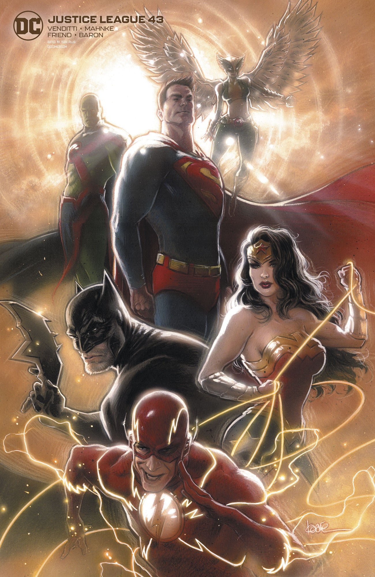 JUSTICE LEAGUE #43 CARD STOCKKAARE ANDREWS VAR ED