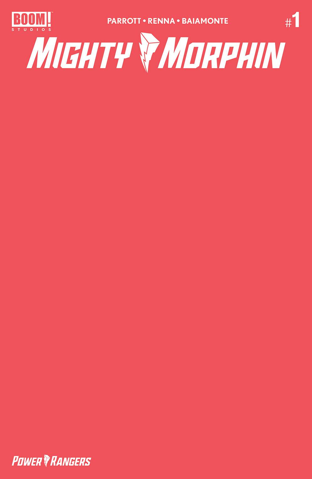 MIGHTY MORPHIN #1 CVR D BLANK SKETCH VAR