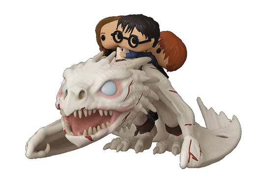 POP RIDES DRAGON WITH HARRY RON & HERMIONE VIN FIG